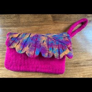 Artisan felted wool clutch!!